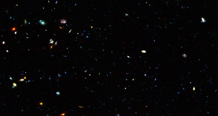 Image HST/WFC3 : le champ GOODS contenant les galaxies naines distantes