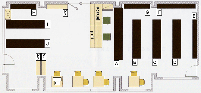 plan de la bibliothèque